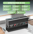 NOEIFEVO 12V 12.8V 20A Lithium LiFePO4 Battery Charger, Charging Voltage 14.6V, with fan, aluminum housing, LCD screen