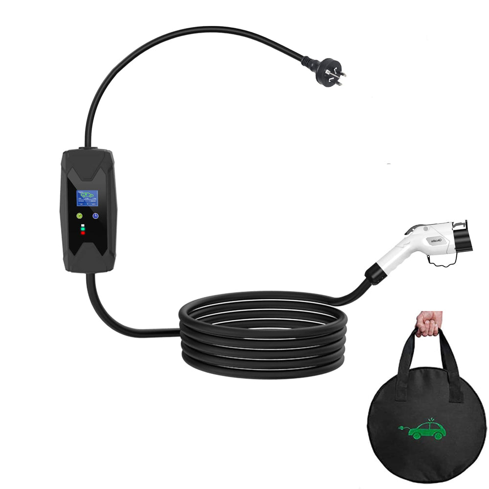 Type 1 EV Charger with Australian plug, 5m Cable, 6/8/10a Adjustable, Portable  EVSE Charger for electric vehicles